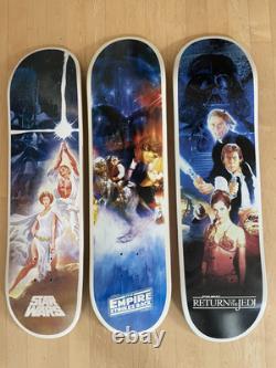 2014 Santa Cruz X Star Wars Movie Poster Series Skateboard Decks 3 Deck Set
