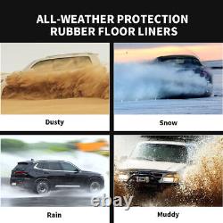 3pcs Tpe Rubber Floor Mats 2 Row Liner All Weather For Hyundai Santa Cruz 22-23
