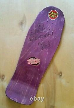Autographed Erick Winkowski Santa Cruz Primeval Metal Glow Skateboard Deck