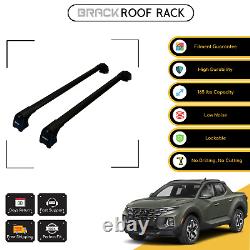 BRACK Roof Rack Luggage Carrier Cross Bars For Hyundai Santa Cruz 2022 Black