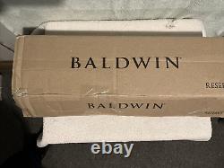 Baldwin Door Knob Lock Set Key Santa Cruz Full Plate Single Cylinder Matte Black