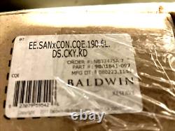 Baldwin Door Knob Lock Set Key Santa Cruz Full Plate Single Cylinder Matte Black