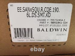 Baldwin EESANxSQUCQE190S Santa Cruz Full Plate Keyed Entry Handleset