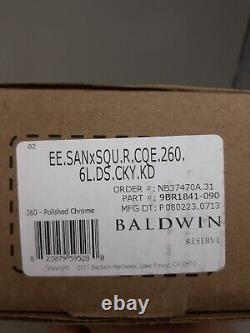 Baldwin EESANxSQUCQE260 Santa Cruz Entry Handleset Polished Chrome