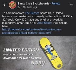 Berrics Santa Cruz Deck 8.25 Rare Only 100 Made! Discounted Due To Scratches