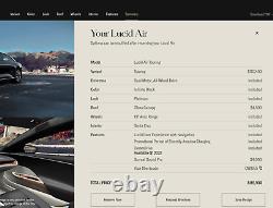 Brand New 2023 Lucid Air Sedan Black/Santa Cruz TOURING UNDER MSRP! Reservation