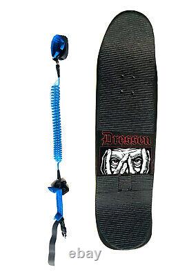 Burton Snowskate Santa Cruz Dressen Deck (New Deck) Blk/Rd/Gry w Leash 9.25x32