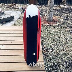 Burton Snowskate Santa Cruz Dressen Deck (New Deck) Blk/Rd/Gry w Leash 9.25x32