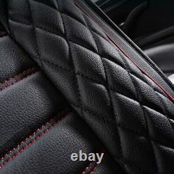 Car Front Rear Seat Covers for Hyundai Santa Cruz Elantra Leather Black×Blue