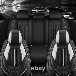 Car Front & Rear Seat Covers for Hyundai Santa Cruz Elantra Leather Black×White