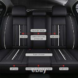 Car Front & Rear Seat Covers for Hyundai Santa Cruz Elantra Leather Black×White