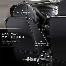 Car Front & Rear Seat Covers for Hyundai Santa Cruz Elantra Leather Black×White