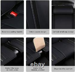 Car Front & Rear Seat Covers for Hyundai Santa Cruz Elantra Leather Black×White