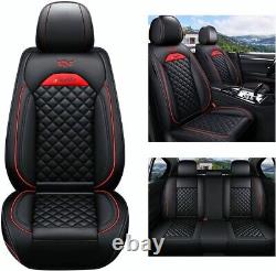 Car Seat Covers for Hyundai Santa Cruz 5 Seats PU Leather Cushion Covers Black