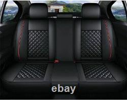 Car Seat Covers for Hyundai Santa Cruz 5 Seats PU Leather Cushion Covers Black