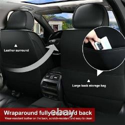 Car Seat Covers for Hyundai Santa Cruz 5 Seats PU Leather Cushion Covers Black