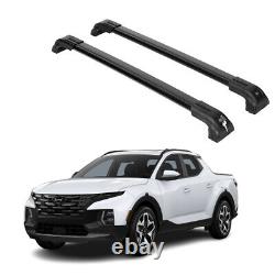 ERKUL Roof Rack Cross Bars Fits Hyundai Santa Cruz 2022-2024 Metal Mounts Black