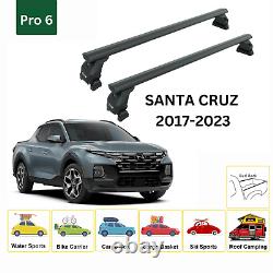 For Hyundai Santa Cruz 2017-23 Bed Rack Cross Bars Roof Rack Metal Bracket Alu 2