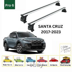 For Hyundai Santa Cruz 2017-23 Bed Rack Cross Bars Roof Rack Metal Bracket Alu 2