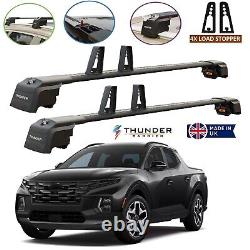 For Hyundai Santa Cruz 2022-2023 Black Aluminium Roof Rack Cross Bars Lockable