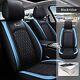 For Hyundai Santa Cruz Car Seat Cover Full Set Waterproof PU Leather Black Blue