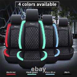 For Hyundai Santa Cruz Car Seat Cover Full Set Waterproof PU Leather Black Blue