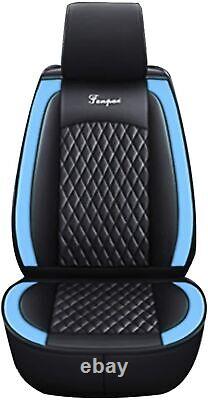 For Hyundai Santa Cruz Car Seat Cover Full Set Waterproof PU Leather Black Blue