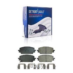 Front and Rear Drilled Disc Rotors Brake Pads for 2022 2023 Hyundai Santa Cruz