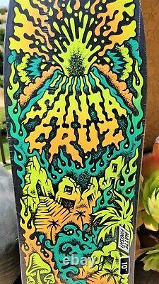 GLOW in the DARK Erick Winkowski Volcano Shaped 10 Santa Cruz Skateboard Deck