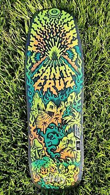 GLOW in the DARK Erick Winkowski Volcano Shaped 10 Santa Cruz Skateboard Deck