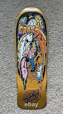 Grabke Santa Cruz Melting Clocks Skateboard Deck Reissue Slight Tail Damage