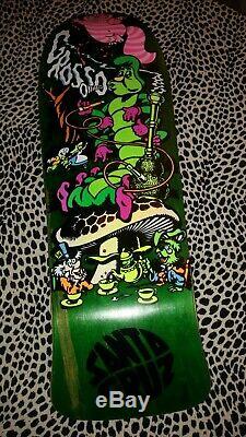 Jeff Grosso Skateboard Deck Santa Cruz Ap/100 Cease & D Rare Alice In Wonderland