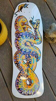 Jeff Kendall Snake White Pastel Reissue Santa Cruz Skateboard Deck Jim Phillips