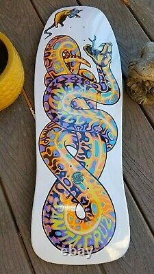 Jeff Kendall Snake White Pastel Reissue Santa Cruz Skateboard Deck Jim Phillips