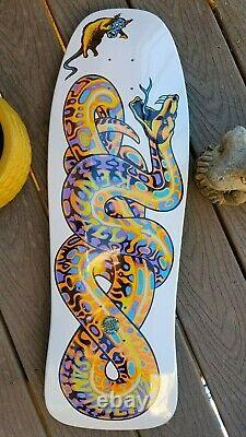 Jeff Kendall Snake White Pastel Reissue Santa Cruz Skateboard Deck Jim Phillips