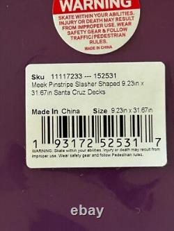 Keith Meek PINSTRIPE SLASHER Santa Cruz Skateboards flake 9.23