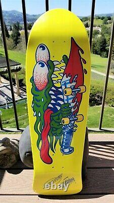 Keith Meek Slasher Yellow Dip Reissue Santa Cruz Old School Skateboard Deck