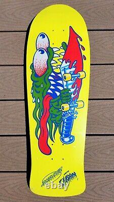 Keith Meek Slasher Yellow Dip Reissue Santa Cruz Old School Skateboard Deck