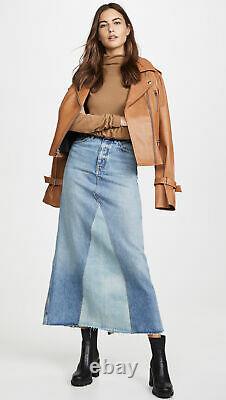 Khaite Nwt $480 Two-tone Magdalena Denim Skirt In Santa Cruz (current!) 26