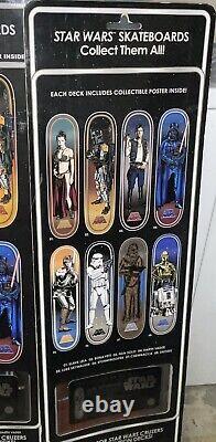 Lot of 7 New Star Wars Limited Edition Santa Cruz Skateboards Vader Skywalker