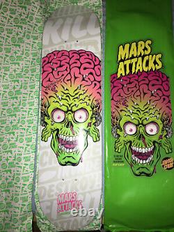 Mars Attacks X Santa Cruz Skateboard Deck Glowing Fear #6 Glow In The Dark Board