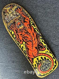 NEW! Santa Cruz SALBA Tiger Skateboard Deck Reissue Steve Alba Rare -YELLOW