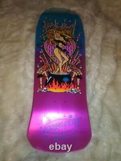 NIS Santa Cruz Salba Witch Doctor Skateboard Deck Metallic Pink/Blue Fade