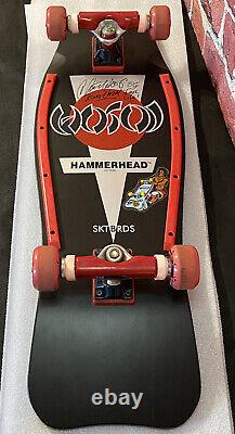 NOS Hosoi Signed PAT PEND 1985 OG Hammerhead Complete Skateboard Deck Santa Cruz