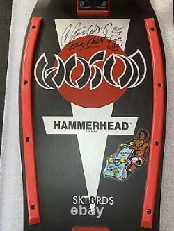 NOS Hosoi Signed PAT PEND 1985 OG Hammerhead Complete Skateboard Deck Santa Cruz