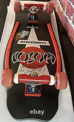 NOS Hosoi Signed PAT PEND 1985 OG Hammerhead Complete Skateboard Deck Santa Cruz