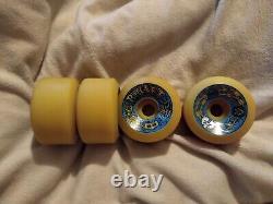 NOS OG Santa Cruz Bullet 66 66m 92a Yellow Skateboard Wheels oj ii natas grosso