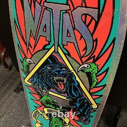 Natas Kaupas Blind Bag Santa Cruz Skateboard Deck Teal Prismatic Reissue SMA #36