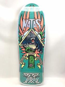 Natas Kaupas Santa Cruz Blind Bag Skateboard Deck, Prismatic Foil Teal Green