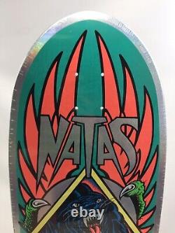 Natas Kaupas Santa Cruz Blind Bag Skateboard Deck, Prismatic Foil Teal Green